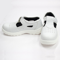 Sandal Kerja Anti-Smash ESD Cleanroom Bernapas untuk Musim Panas, Sepatu Safety Steel Toe PU Anti-Static untuk Perlindungan Kerja