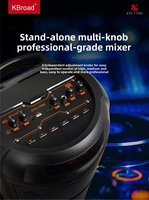 Enceintes Subwoofer sans Fil pour Fêtes avec Éclairage LED RGB, Alimentation USB/AUX, Enceintes Actives