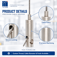 Serre-câble réglable en laiton à sortie latérale pour câble métallique 1,2-2,0 mm pour éclairage de plafond