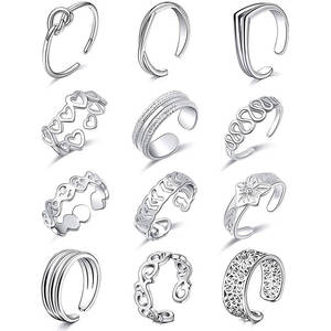 Customized Stylish Bohemia 925 Sterling <strong>Silver</strong> Blanking Engravinf Flower <strong>Toe</strong> <strong>Ring</strong> - Product Image 2
