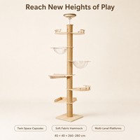 Arbre à chat du sol au plafond avec plateforme de saut