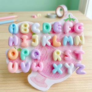 Letras del Alfabeto de Resina, Juego de 26 Letras, Miniatura, Accesorios para Joyería DIY, Herramientas de Plástico para Manualidades, Pinzas para el Cabello, Fundas para Teléfono, Primavera 2024 - Product Image 5