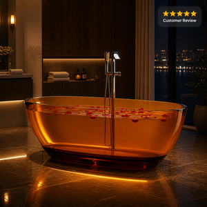 <span class=keywords><strong>Vasca</strong></span> <span class=keywords><strong>da</strong></span> <span class=keywords><strong>Bagno</strong></span> in Resina Cristallina Trasparente di Alta Qualità, Design Moderno con Varie Opzioni di Colore, Funzione Idromassaggio, Vendita all'Ingrosso - Product Image 5