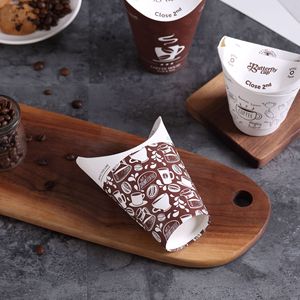 <span class=keywords><strong>Prix</strong></span> d'usine logo personnalisé Le <span class=keywords><strong>film</strong></span> de revêtement PLA à double paroi jetable élimine les gobelets en papier papillon sourire de café sans couvercle d'éclaboussure - Product Image 1