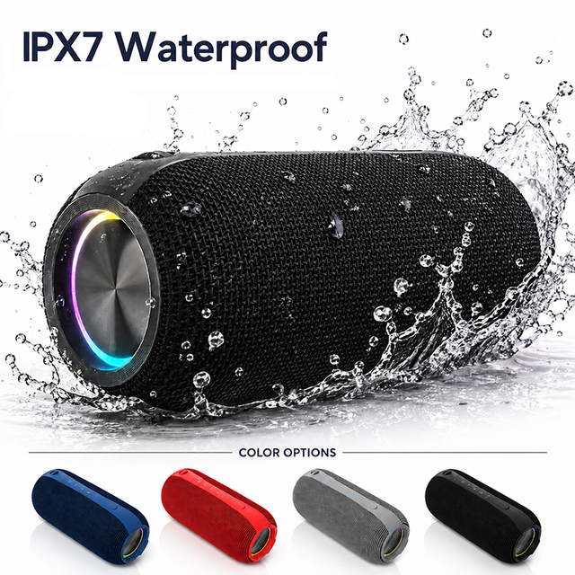 IPX7 Waterproof Wireless Speaker Portable Seaside Vacation Fabric Loudspeaker