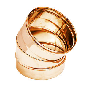 Fabriqué en Italie Gamme de diamètres 80-350 mm Épaisseur 0,5 mm Systèmes d'évacuation des gaz de fumée et des cheminées Coude à 15 degrés - Product Image 1