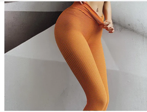 2024 gran oferta estilo rasgado cintura alta levantar cadera Fitness Nylon Spandex Medias sin costuras Yoga bambú Leggings - Product Image 6