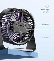 Ventilateur de lumière LED Portable muet à vent élevé rechargeable pour bureau à domicile dortoir Camping utilisation extérieure application intérieure