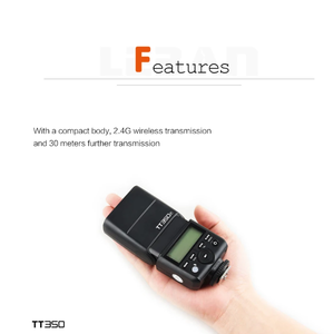 Flash pour appareil photo Godox TT <span class=keywords><strong>350</strong></span> TTL, 1/8000s haute vitesse, système sans fil 2.4G, flash Speedlite pour Canon, pour Nikon, pour Fuji, pour <span class=keywords><strong>Sony</strong></span> - Product Image 5