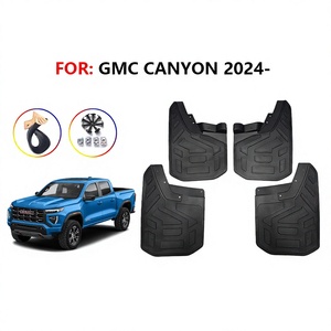 Garde-boue pour GMC Canyon 2023-2024, en plastique noir, avant et arrière, avec installation par ruban adhésif 3M - Product Image 5