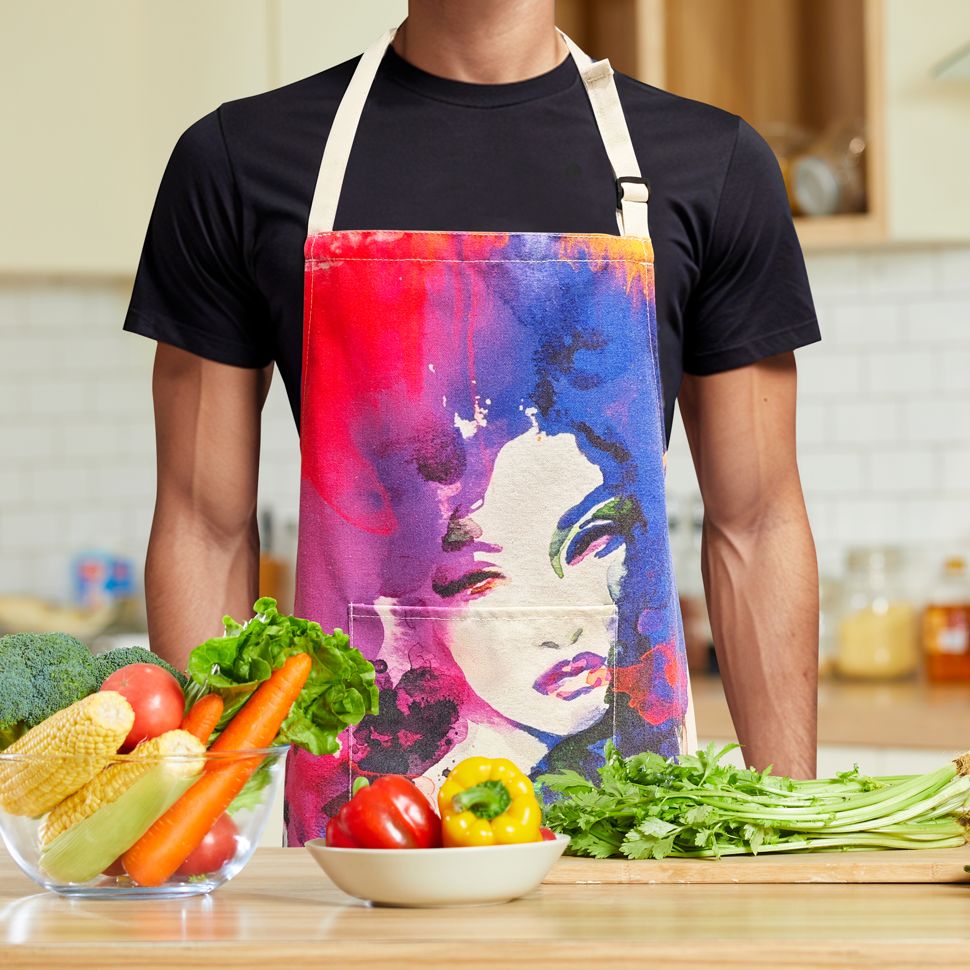Long Cotton Apron Full Cleaning Apron