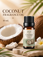 Huile parfumée à la noix de coco en marque blanche 10 ml, diffuseur d'arômes botaniques tropicaux, parfum d'intérieur, fabricant OEM ODM sur mesure, vente en gros