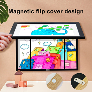 Cadre d'affichage de <span class=keywords><strong>photo</strong></span> d'image d'ouverture magnétique d'aimant en bois modifiable personnalisé pour des enfants pour montrer des dessins et des illustrations d'enfants - Product Image 2