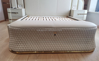 Lit King Size de luxe Design italien lit en cuir 1.8 M lit Double classique meubles de chambre moderne