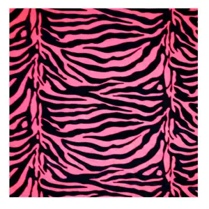 red zebra design short plush fabric for sofa cover