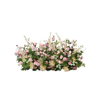 Vente en gros d'arrangement floral artificiel bleu blanc élégant centre de table de mariage décor de colonne douche nuptiale