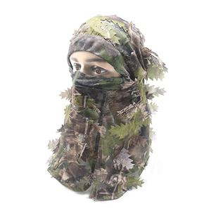 Polyester Tarnmuster Jagd-Kopfbedeckung Vollständige Abdeckung Netz 3D Blätter-Gesichtsmaske - Product Image 6