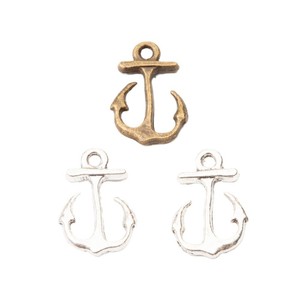 Adorno de Ancla Curva de Aleación de Zinc con Acabado Bronce Antiguo para Tarjetas de Lugar de Boda Costera - Product Image 5