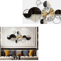 Horloge Murale Luxe Léger, Décoration de Maison Personnalité Créative en Fer Forgé pour Salon