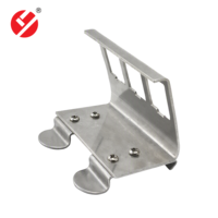 3 Port DIN Rail Keystone Jack Holder Braket Pemasangan Baja Tahan Karat Bersertifikasi CE/RoHS Pemasangan Tanpa Alat untuk Industri