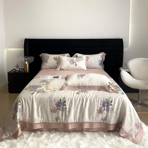 Sndon 60S 100% Tencel Deluxe Summer Sheet Comforter Set Quality Wholesale Tencel Bedding Sets