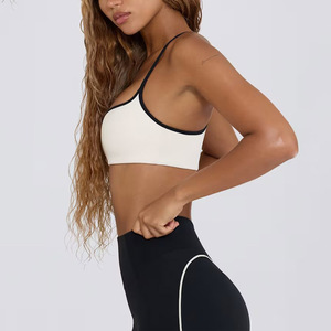 Sujetador deportivo sin costuras a la moda para mujer 2025, sujetadores de <span class=keywords><strong>Yoga</strong></span> ligeros ajustables, Top corto transpirable con acolchado extraíble de talla grande - Product Image 4