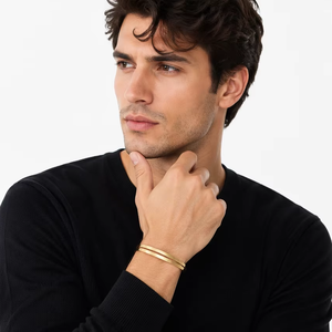BMZ 2026 Bracelet manchette romaine en acier inoxydable 316L, finition polie, 3/4/5mm, Nouvelle mode 2023, Logo personnalisé gratuit, Meilleure vente - Product Image 1