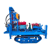 Petite machine de forage de puits d'eau rotative manuelle diesel portable de 80 m de profondeur