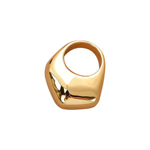 Mode Premium <span class=keywords><strong>Gold</strong></span> Chunky Baggy <span class=keywords><strong>Ring</strong></span> Glänzender 24 Karat vergoldeter Messing <span class=keywords><strong>ring</strong></span> Damen schmuck - Product Image 1