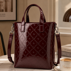 Sac à bandoulière en cuir PU brillant pour homme, sac fourre-tout de luxe, grande capacité, sac de voyage décontracté pour affaires, personnalisable OEM ODM - Product Image 3