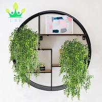 2pcs Home Outdoor Wall Decor Artificial Ivy Plastic Greenery Hanging Vine Realistic Shrubs for Indoor Outdoor Hanging Basket