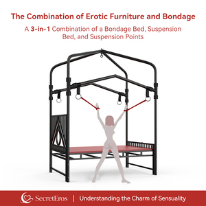 Base de Cama Modular BANSEY para Bondage con Soporte Desmontable para Columpio Sexual, Cama de Restricción de Aleación Resistente de 254 cm - Product Image 2