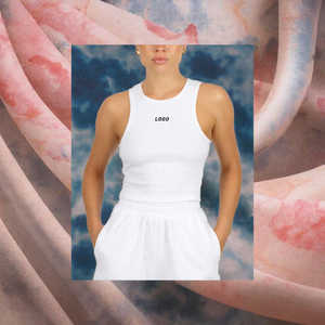 <b>White</b> Ribbed Knit Tank <b>Top</b> Women Crew Neck Sleeveless Solid Vintage Breathable Minimalist Casual Summer Custom Logo Front - Product Image 2