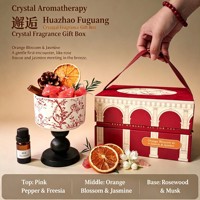 Coffret Cadeau Diffuseur d'Arômes Orientaux Sans Flamme en Céramique avec Pierres de Cristal et Huiles Essentielles pour Décoration d'Intérieur - Vente en Gros