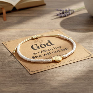 Pulsera de cuentas de semillas con versículo bíblico de Salmo 139:13 de Go2boho, joyería cristiana de la fe, cordón ajustable, regalo <span class=keywords><strong>para</strong></span> mujer - Product Image 5