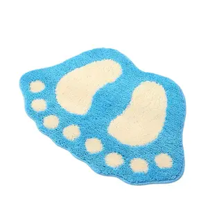 脚型浴室地垫地毯，可清洗加热快干脚垫防滑日本硅藻土浴垫