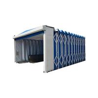 Cabine de peinture mobile télescopique flexible rétractable pour gagner de la place dans l'atelier pour le revêtement de pièces irrégulières