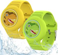 Bracelet personnalisé pour enfants avec Airtag intégré, en silicone souple, anti-perte, étanche, avec suivi GPS pour enfants et tout-petits