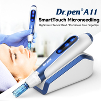 Stylo de Microneedling Sans Fil Dr Pen A11 avec Fonction Pause Intelligente Anti-Retour de Flux, Stylo Derma Professionnel 0-2.5mm 700mAh OEM ODM pour Salon et Spa