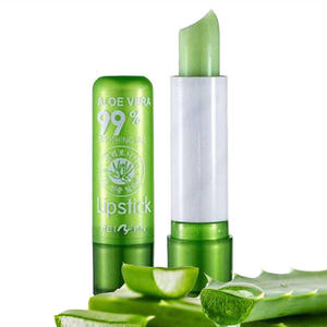 Lipstik Lipbalm infusi lidah buaya, Pewarna Bibir suhu berubah warna, tahan lama menutrisi perawatan bibir riasan lidah buaya alami - Product Image 1