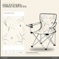 Chaise de plage pliable en gros avec porte-gobelet latéral et logo et motif personnalisés pour le camping nocturne en plein air
