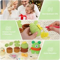 Kit de démarrage au crochet pour enfants - Apprenez à faire du crochet à la main avec des crochets - Cadeau de Noël - Faites-le vous-même