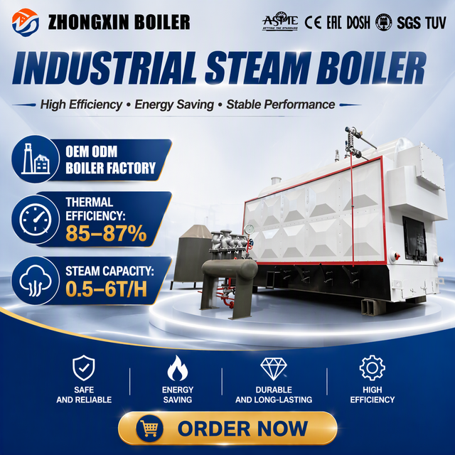 High Efficiency & High Capacity Industrial Wood Chip Boiler Biomass Steam Boiler