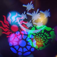 Nouvelle Lampe LED KTV à Effet Boule Magique, Lumière Stroboscopique à Motifs, Télécommande à Activation Vocale, Couleurs Rouge/Vert/Bleu pour la Maison, la Scène DJ