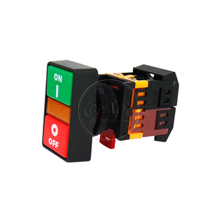 Bouton poussoir double position PPBB-30N, carré 30 mm avec voyant lumineux, 1NO1NC, borne à vis, IP40 - Product Image 1