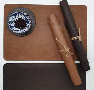 Tabletex Impresión personalizada Venta al por mayor Manteles individuales de lujo impermeables Navidad Vintage Native Black Cute Faux <span class=keywords><strong>Leather</strong></span> Manteles individuales - Product Image 2