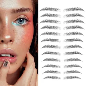 Autocollants de maquillage naturels pour femmes, Imitation <span class=keywords><strong>3D</strong></span>, effet réaliste, mode, tatouage de transfert pour sourcils, vente en gros, - Product Image 1