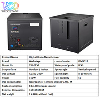WEDOSTAGE 350W 8-10M Machine à feu de scène extérieure Lance-flammes haute altitude Contrôle DMX512 Alimentation CA Construction en aluminium IPX3