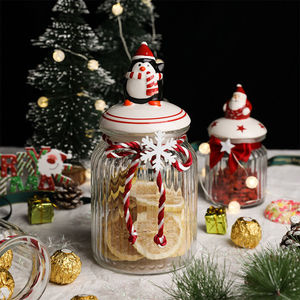Ngũ Cốc Nguyên Hạt Lưu Trữ Thực Phẩm Lớp Kín Jar Giáng Sinh Kẹo <span class=keywords><strong>Net</strong></span> Red Snack Chai Nhỏ Hộp Thủy Tinh - Product Image 6