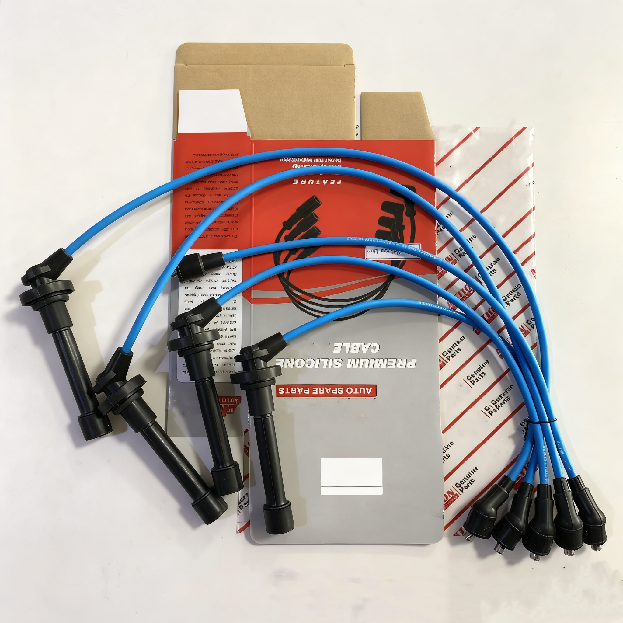 New RTYPER High Voltage Auto Spark Plug Wire Ignition Cable OEM RC-Ne08 with 1 Year Warranty for Nissan 100nx Almera I Sunny III